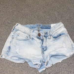 High rise jean shorts